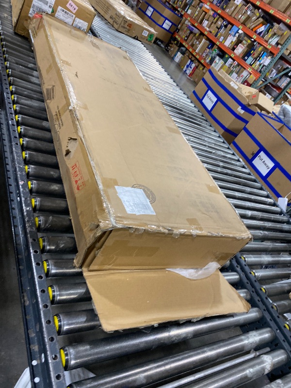 Photo 1 of Ball & Cast Full Size Upholstered Platform Bed with Twin Size Trundle & USB Ports,Chenille Tufted Bed Frame W/Remote Control LED Light & Stripe Headboard,Wood Slats Support for Bedroom,Apartment,Beige