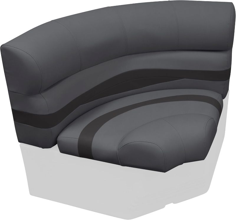 Photo 1 of Wise BM11002-1890 Premier Series Pontoon 32" Bow Radius Corner Seat Cushion Set, Slate/Dark Neutral