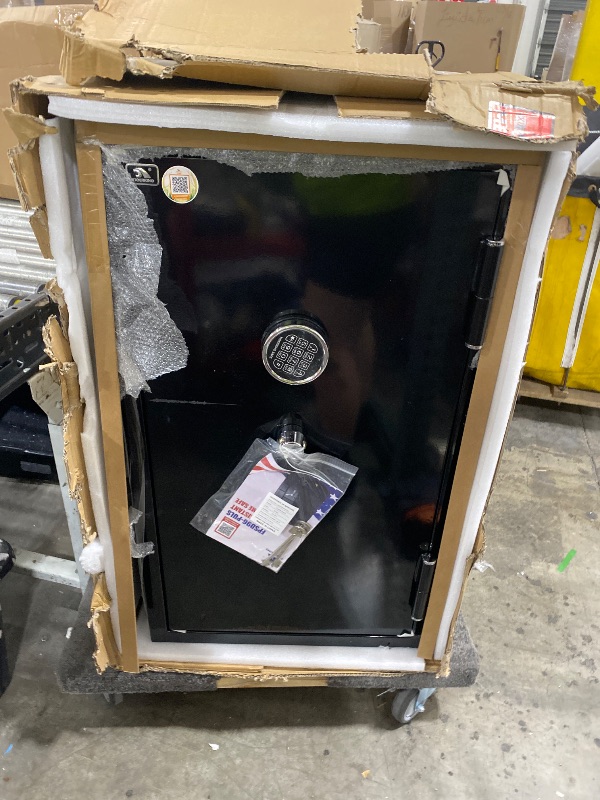 Photo 1 of TIGERKING 8.78 Cu Ft Large Fireproof Safe for Home, Waterproof Floor Security Jewelry Safe with Digital Lock, Heavy Duty Steel Cabinet Safes with Drawer and Adjustable Shelves for Valuables