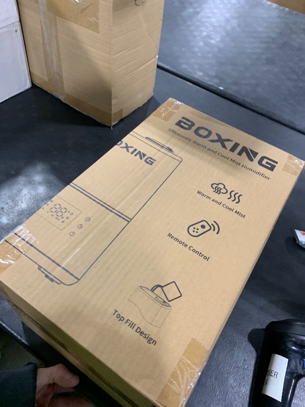 Photo 1 of BOXING Warm and Cool Mist Humidifiers for Bedroom Large Room Home,Air Humidifier with Remote,Top Fill Ultrasonic Diffuser Humidifier with humidistat,Quiet Sleep,Timer,Auto Shutoff,BPA-Free,Filter,4.5L