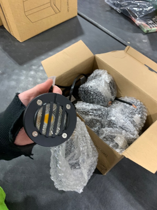 Photo 1 of SUNVIE 12W Low Voltage Landscape Lighting with Connectors 1200LM Ultra Bright Well Lights Landscape LED In Ground Waterproof Outdoor Warm White Paver Lights for Garden Yard Driveway 12 Pack