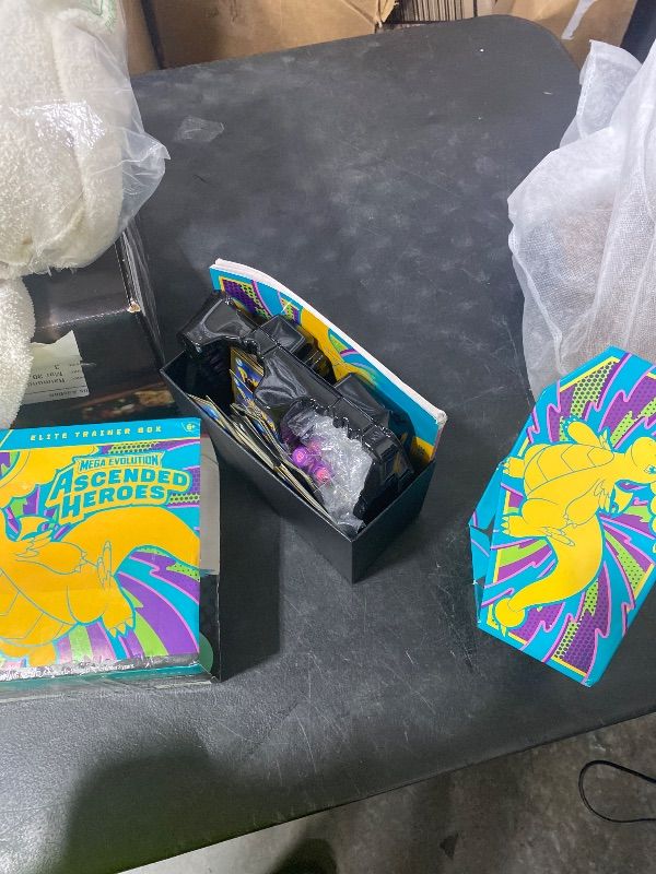 Photo 1 of USED,,,,,,,,,,,,,,,,,,,,,MISSING PCS ---------------------------------Pokémon TCG: Mega Evolution—Ascended Heroes Elite Trainer Box