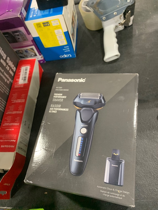 Photo 1 of Panasonic Electric Razor for Men, Electric Shaver for Men, ARC5 with Premium Automatic Cleaning and Charging Station, Wet Dry Shaver, Cordless Razor, with Pop-Up Trimmer ES-LV97-K, Black