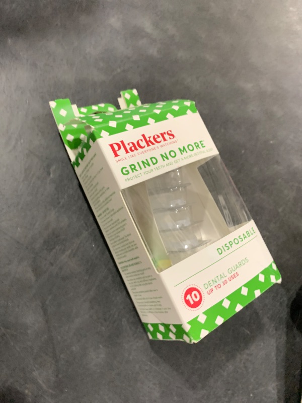 Photo 1 of Plackers Grind No More Night Guard, Nighttime Protection for Teeth, Sleep Well, BPA Free, Ready to Wear, Disposable, One Size Fits All, 10 Count