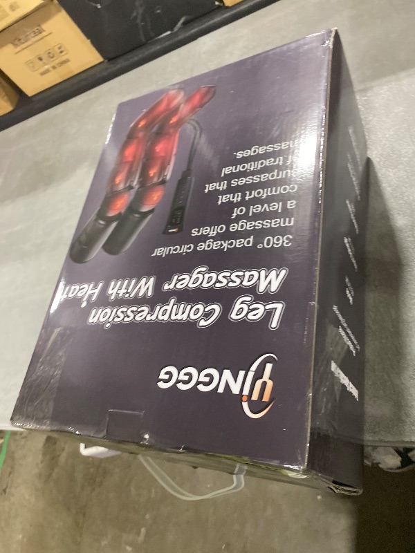 Photo 1 of YINGGG Air Compression Leg Massager with Heat - Foot and Calf Massage Sleeve with 3 Heat&6 Intensities&6 Modes, Compression Boots for Circulation and Pain Relief-M