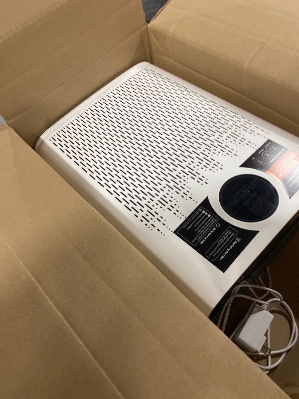 Photo 1 of Air Purifiers for Home Large Room, Cover Up to 2400 Ft² with True HEPA Filter, Smart Mode, PM2.5 Air Quality Display, 22dB Sleep Mode, Aromatherapy with 2X-Purification & 360°Air Outlet, HAP603, White