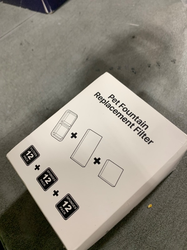 Photo 1 of (12 Pack) Cat Water Fountain Filters Replacement Compatible with oneisall Cat Water Fountain, Cat Fountain Filters for 67oz/2L Stainless Steel Cat Fountain