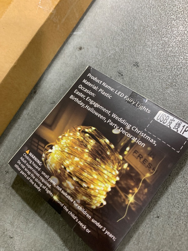 Photo 1 of 1Pack USB Plug in Christmas Fairy String Lights,16ft 50 LED Color Changing with APP Controlled & Remote Timer, Music Sync Waterproof RGB Twinkle Light Battery Powered for Bedroom Indoor Party Wedding