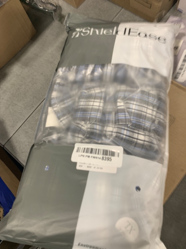 Photo 1 of ShieldEase Incontinence Underwear for Men Washable - Reusable Boxer Briefs with Front Fly, Front & Rear Leak Proof, 120ml Absorbency (XL, Plaid Blue White, 3 Pack)