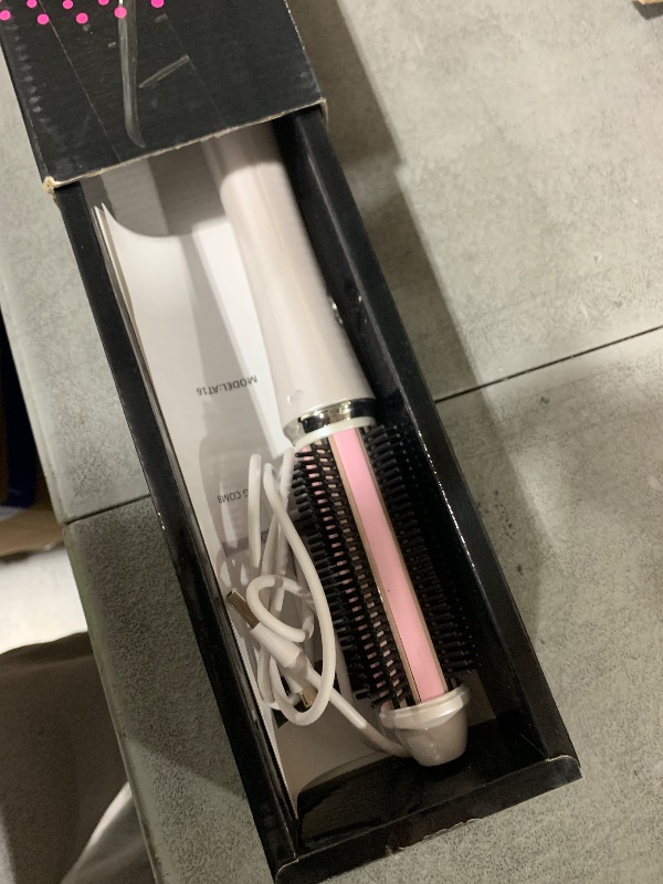 Photo 1 of Hair Curler Comb, Electric Hair Curler, Portable USB Rechargeable Cordless Curling Iron Thermal Brush with 3 Temperature Levels, Mini Travel Curling Iron for All Hair Types