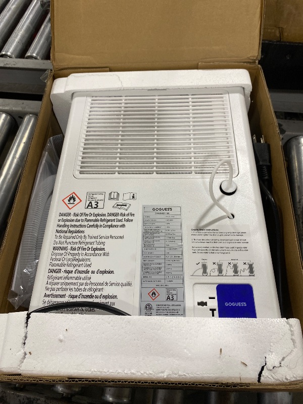 Photo 1 of GoGuess 1600 Sq.ft Dehumidifier for Basement - 21 Pints, Drain Hose & Humidity Control Large Room Dehumidifiers for Home, RV, Bathroom, Bedroom - 3 Modes & 24H Timer White