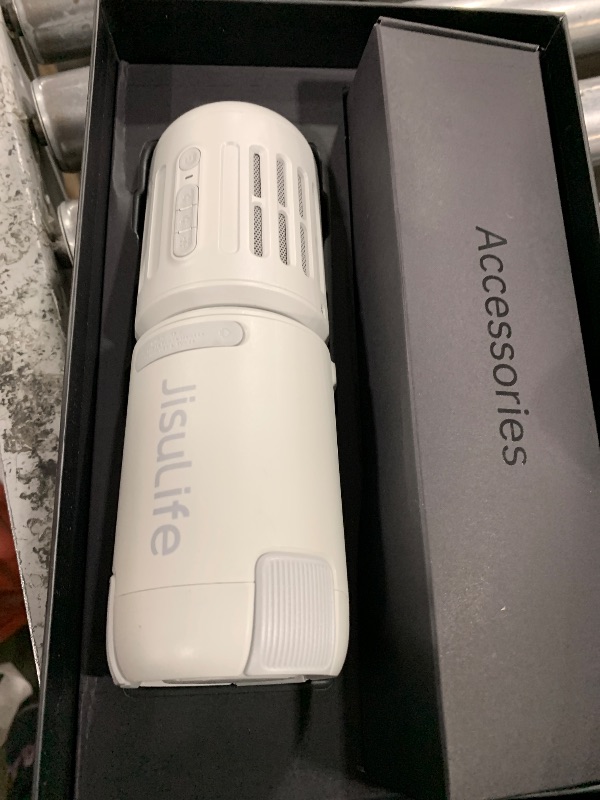 Photo 1 of JISULIFE Outdoor Fan Ultra 1, 10-Speed Foldable, 13500mAh Battery Operated Rechargeable, Portable Tent Ceiling with Power Bank, Flashlight, Ideal for Travel, Camping, Fishing, Gifts - Grey