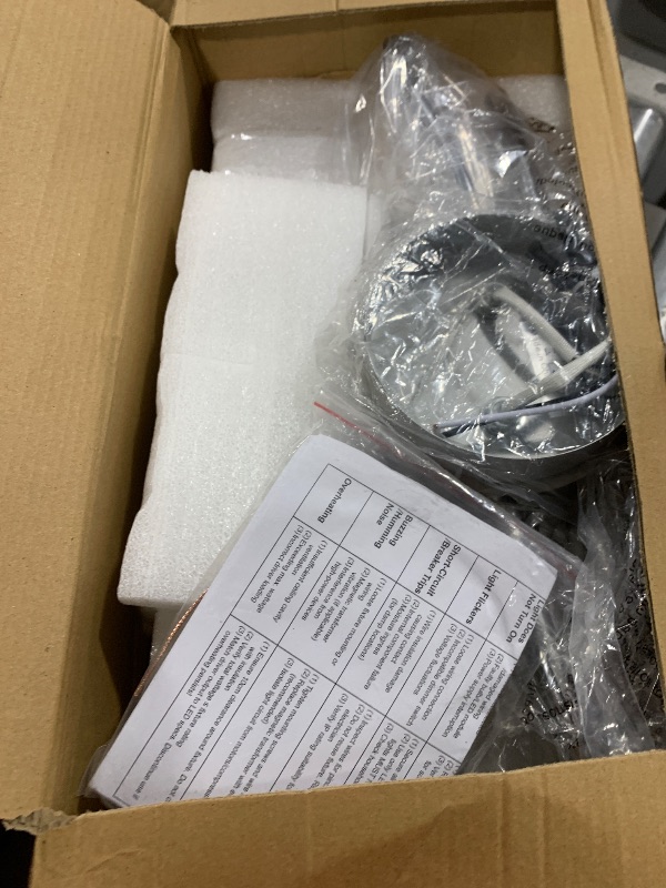 Photo 1 of HiBay 6-Light Track Lighting, Flexible Ceiling Light Fixture w/Glass Shades, Modern Chrome Track Spot Lights Indoor for Kitchen, Living Room, Bedroom, E12 Base, No Bulbs