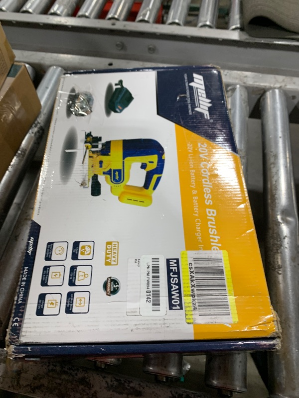 Photo 1 of EASTYLE Cordless JigSaw Compatible with DEWALT 20V Battery,with 4Ah Battery & Charger,800-3200 SPM & 4 Cutting Positions,5.3" Wood/0.78" Aluminum Cuts,Dust Collection Port & Dual Safety Lock