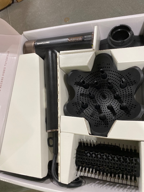 Photo 1 of Shark SpeedStyle Pro Professional Performance High-Velocity Hair Dryer System with Scalp Shield and IQ Speed Styling & Drying Suite, Curly and Coily Hair, Lightweight, Ionic, No Heat Damage, HD732