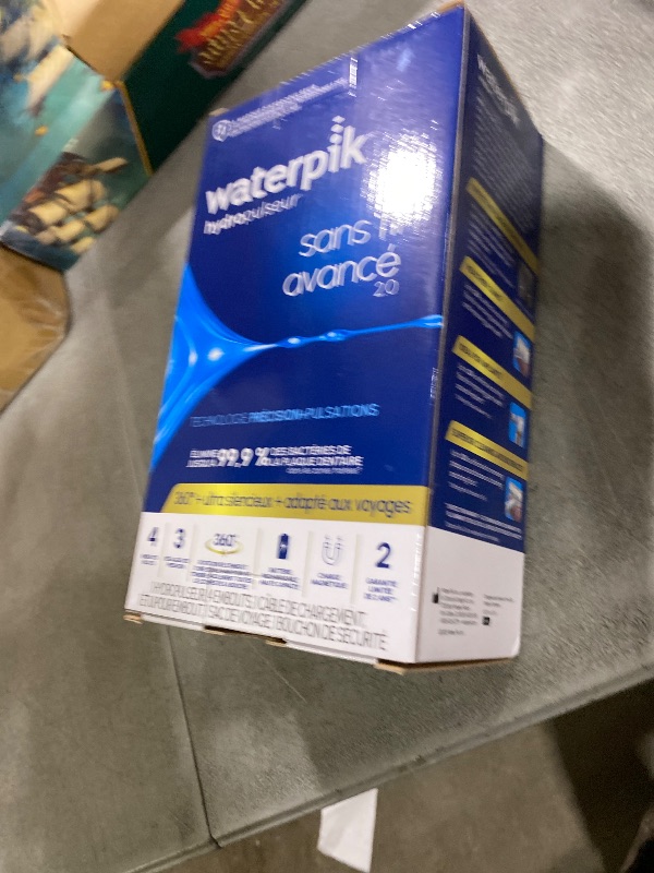 Photo 1 of Waterpik Cordless Advanced 2.0 Water Flosser For Teeth, Gums, Braces, Dental Care With Travel Bag and 4 Tips, ADA Accepted, Rechargeable, Portable, and Waterproof, White WP-580, Packaging May Vary