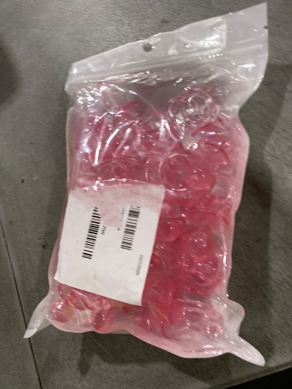 Photo 1 of Super Z Outlet Acrylic Glass Plastic Cute Small Baby Pacifiers for Baby Shower Decorations, Table Scatter, Party Favors, Games & Activities (36 Pieces)(Pink)