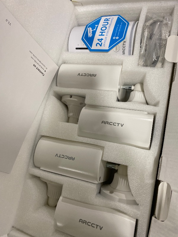 Photo 1 of ARCCTV Solar Security Cameras Wireless Outdoor, 4 Cam-Kit, 4MP Solar Security Camera Wireless System, Color Night Vision, Motion Detection, No Monthly Fee, 64GB Memory Card