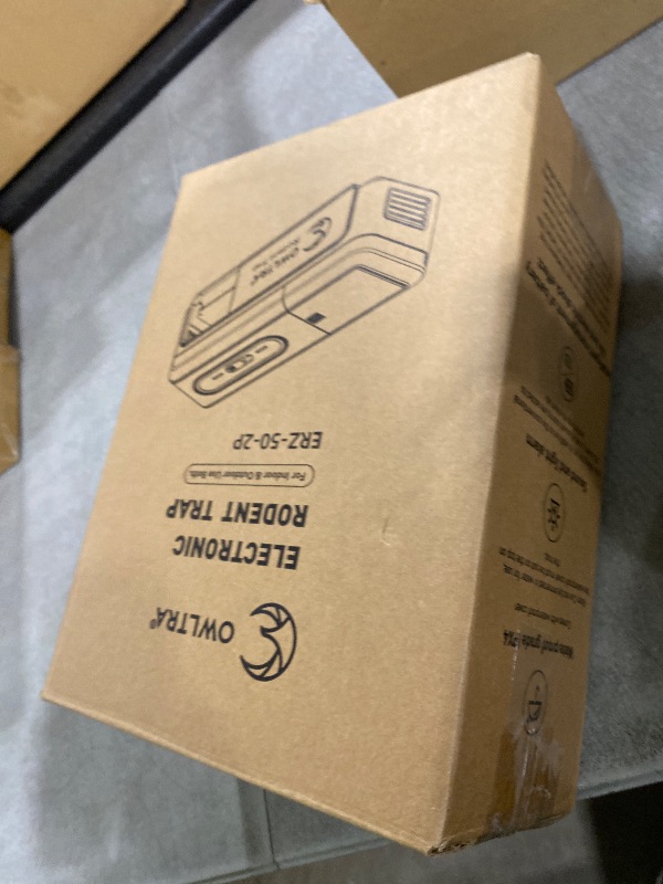 Photo 1 of OWLTRA 2 Pack OW-7 in-/Outdoor Electric Rodent Trap, Instant Kill Mouse & Rat Zapper with Waterproof Cover, Sound & Light Alarm, and Batteries or USB Power Source, Waterproof Grade IPX4, Black