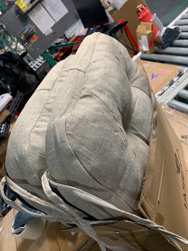 Photo 1 of ***(PARTIAL SET/ USED)***IASEAHK Chair Cushions, Memory Foam Dining Chair Cushions, Tufted Indoor Chair Pads, Set of 4, 16.5' x 16.5' x 3.5', Beige