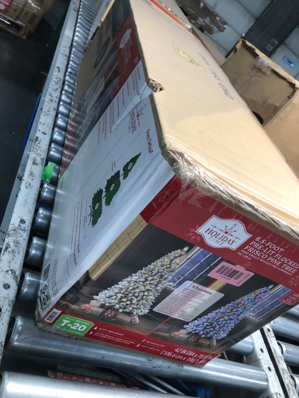 Photo 1 of ***FACTORY SEALED*** Holiday Time 253T24006 6.5Ft Pre-Lit Flocked Frisco Pine Artificial Christmas
