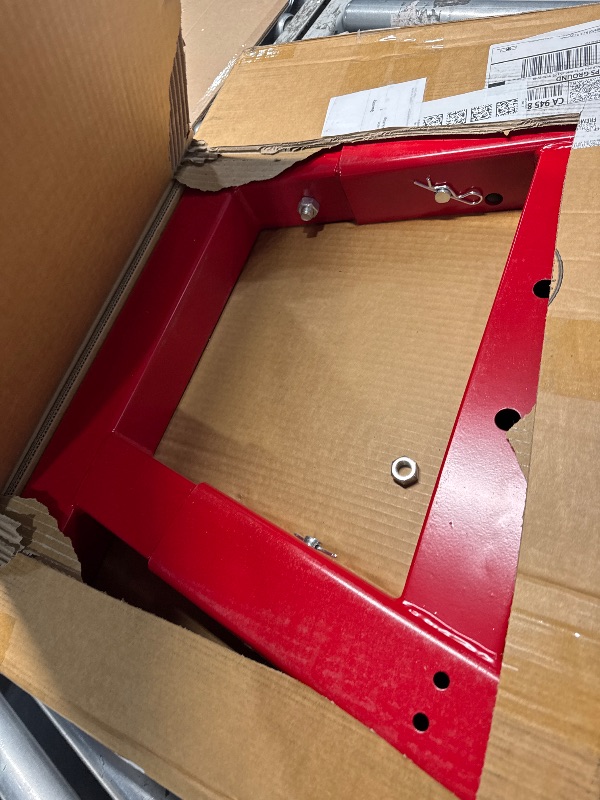 Photo 1 of ***PARTIAL SET-- PRICE ADJUSTED*** 2 T Folding Hydraulic Engine Hoist, 4400 LBS Cherry Picker Shop Crane with Telescopic Boom & 6 Casters, Engine Hoist Lift for Garage Workshop Warehouse, Heavy Duty, Red