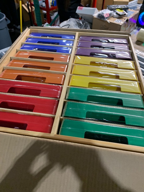 Photo 1 of ***(MAJOR DAMAGE/ SEE NOTES FOR DETAILS)***Ireer Wooden Classroom Mailboxes Center for Students with Trays Literature Organizer Storage Mail Sorter Office Desk File Organizer with Removable Colorful Tray for Home Office School(18-Slot)