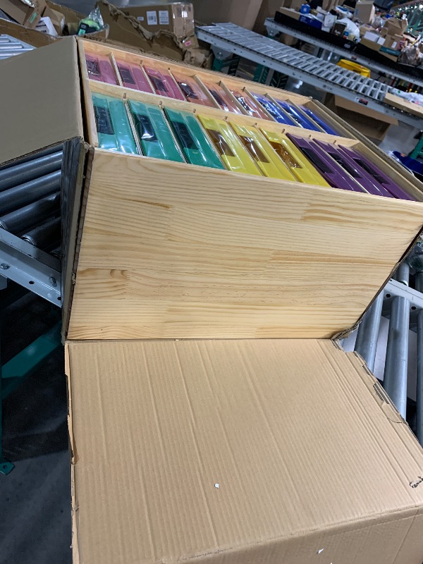 Photo 1 of ***(MAJOR DAMAGE/ SEE NOTES FOR DETAILS)***Ireer Wooden Classroom Mailboxes Center for Students with Trays Literature Organizer Storage Mail Sorter Office Desk File Organizer with Removable Colorful Tray for Home Office School(18-Slot)