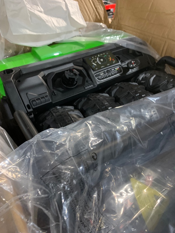 Photo 1 of **FOR PARTS ONLY**
Gravee 24V 4WD Electric Ride On Dump Truck with Remote Control, 2-Seater Kids Ride On Car for Ages 3+, All-Terrain Toy Truck w/Dump Bed, Bluetooth & LED Lights, Birthday Gift ** Missing bolts to put together and parent remote **