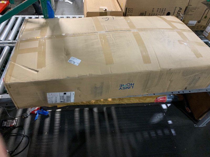 Photo 1 of ***BOX A1 ONLY***LINSY HOME Modular Cloud Couch, 113" L Shaped Sectional Sofa with Double Layer Cushions and Ottoman, Chenille 4 Seater Sofa Set for Living Room, Apartment, Grey