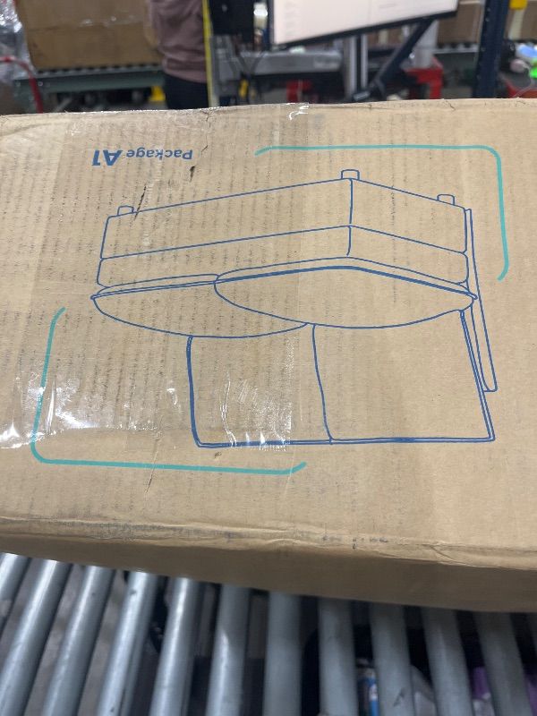 Photo 1 of ***BOX A1 ONLY***LINSY HOME Modular Cloud Couch, 113" L Shaped Sectional Sofa with Double Layer Cushions and Ottoman, Chenille 4 Seater Sofa Set for Living Room, Apartment, Grey