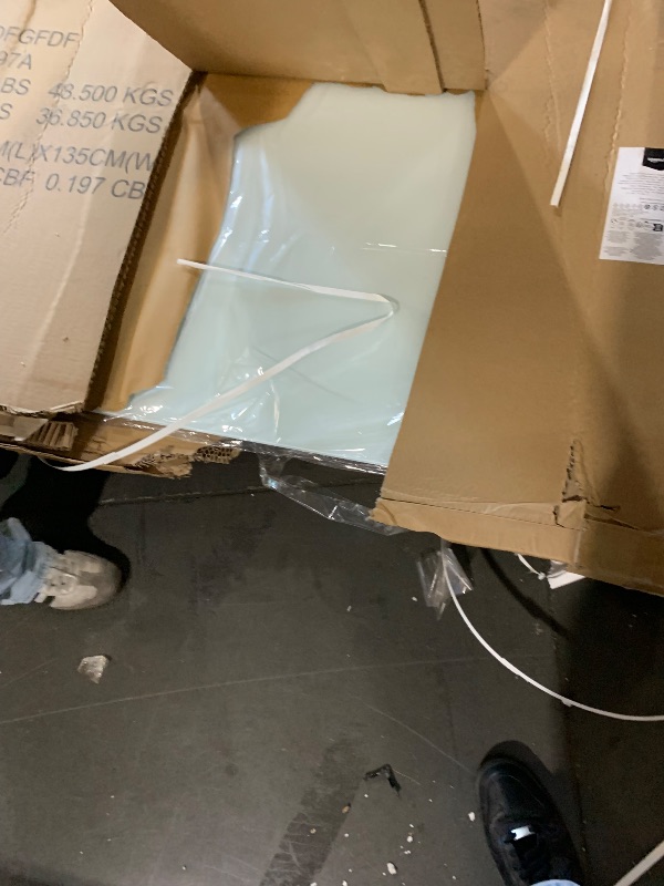 Photo 1 of Amazon Basics Glass Dry-Erase Board, Magnetic Frameless Whiteboard, 96W" x 48