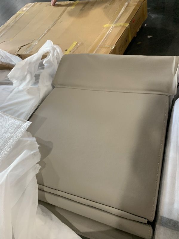 Photo 1 of ***TRUCK/TRAILER PICKUP ONLY***  Signature Design by Ashley Boyington Contemporary Leather Match Power Reclining Sofa with USB Charging Ports, LED Lights and Adjustable Headrest, Light Gray