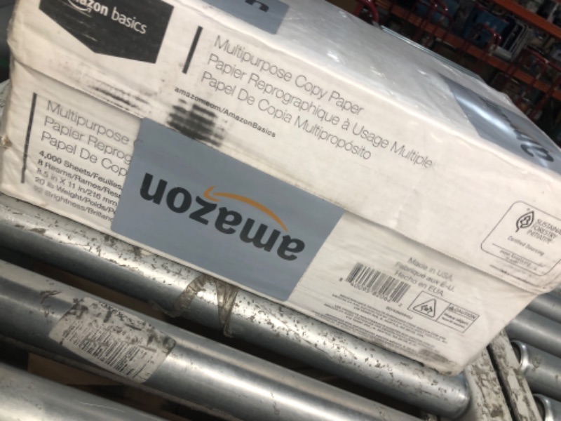 Photo 1 of ***FACTORY SEALED***Amazon Basics Multipurpose Copy Printer Paper, 20 lb, 8.5 x 11 Inches, 8 Reams (4,000 Sheets), 92 Bright, White