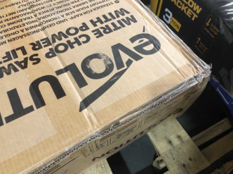 Photo 1 of ***FACTORY SEALED***Evolution MCSSTAND | Mitering Chop Saw Stand with Powerlift Assist | Heavy-Duty Steel Frame | All-Terrain Wheels | Compatible with Evolution S14MCS, S355MCS, S355CPSL, S14CPS, S15CPS | Gas-Strut Lift