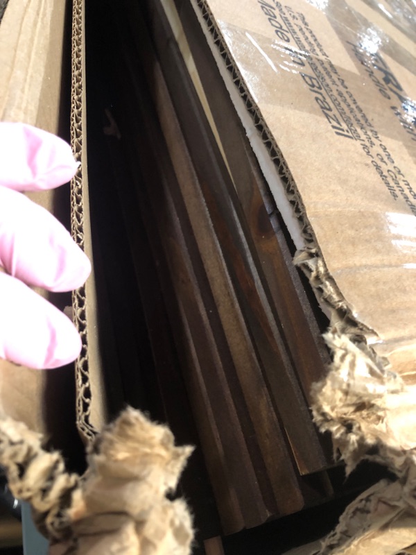 Photo 1 of ***LOOSING PIECES MIGHT HAVE MISSING PART***Walker Edison Sloane 6-Drawer Solid Wood Dresser with Metal Handles, 52 Inch, Walnut