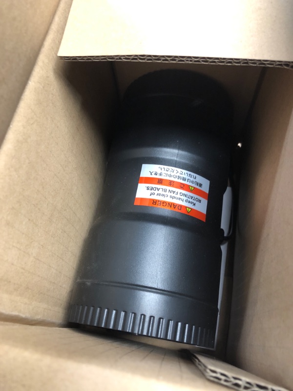 Photo 1 of ** MISSING REMOTE** Hon&Guan 4 Inch Inline Booster Duct Fan with Speed Controller - 130 CFM Airflow with 6W Ultra-Low Power and Low Noise