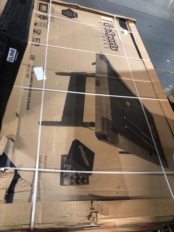 Photo 1 of ***Factory Sealed***
GoSports 8 ft Portable Pool Table - No Assembly Required Folding Billiard Table in Oak