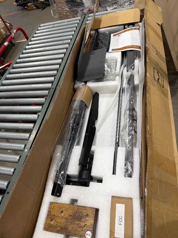 Photo 1 of ***SEE NOTES***
Veken 63"×27.6" Adjustable Standing Desk with Drawers, Ergonomic Computer Desk with Monitor Shelf, Home Office Desk for Work, Study, Gaming, Writing, Brown