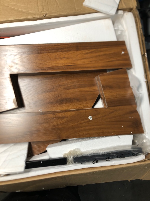 Photo 1 of ***PARTS ONLY**LITTLE TREE Round Dining Table for 4-6 People, 47 Inches Dining Room Table with Wooden Pedestal Base, Brown Dinner Tables, Circle Kitchen Tables for Dining Room, Kitchen, Living Room(Table Only)