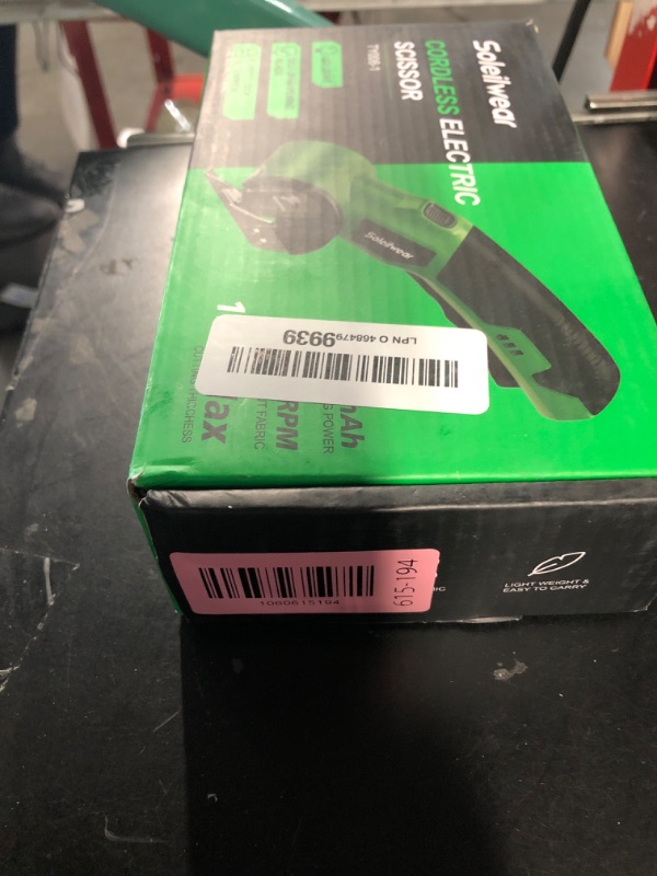 Photo 1 of ****OPENED FOR INSPECTION**Cardboard Cutter, Rechargeable Cordless Electric Scissors, 4V Upgrade Motor Electric Box Cutter with 2 Blades, Safety Lock & LED Light, Powerful Cutting for Cardboard Box, Plastic, Leather