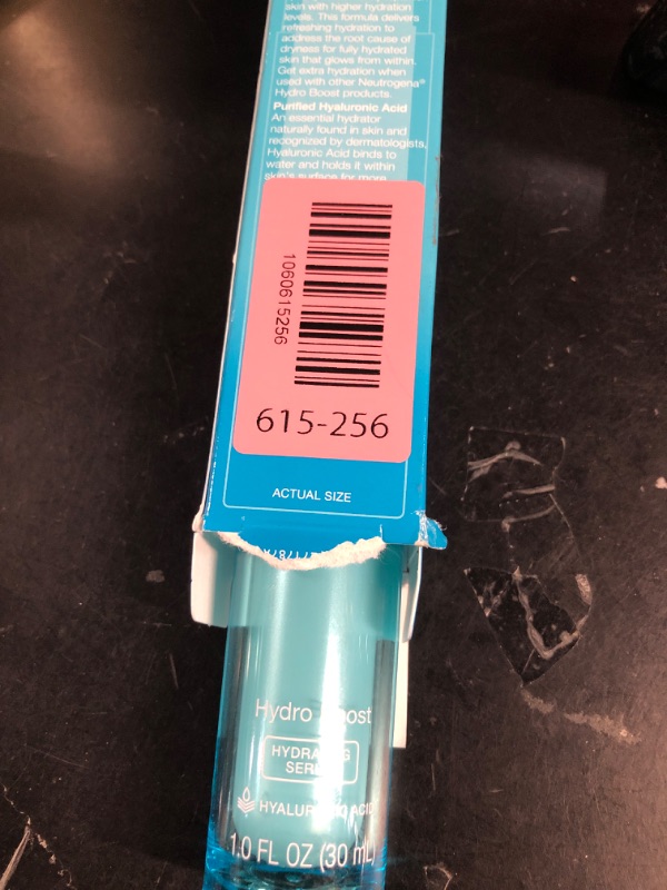Photo 1 of ****OPENED FOR INSPECTION**Neutrogena Hydro Boost Hydrating Hyaluronic Acid Serum, Hydrating Face Moisturizer For Dry Skin, Oil-Free Non-Comedogenic Moisturizer, 1 FL OZ