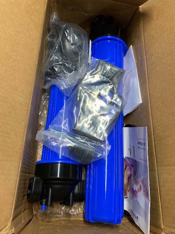 Photo 1 of ***(USED/ UNABLE TO TEST ITEM/ UNKNOWN IF MISSING PARTS)***Aquasana Whole House Water Filter System | 1,000,000 Gallons | Salt-Free Softener Alternative | UV, Carbon & KDF | Tackles up to 99.99% Chlorine, Bacteria, Viruses, Cysts & Scale | EQ-1000-AST-UV