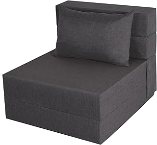 Photo 1 of ****STOCK PHOTO FOR REFERENCE ONLY***Folding Sofa Bed, Foldable Sleeper Chair with Washable Cover, Convertible Futon Sofa Bed with Pillow, Fold Out Couch for Living Room, Dorm, Guest Room, Single Size,