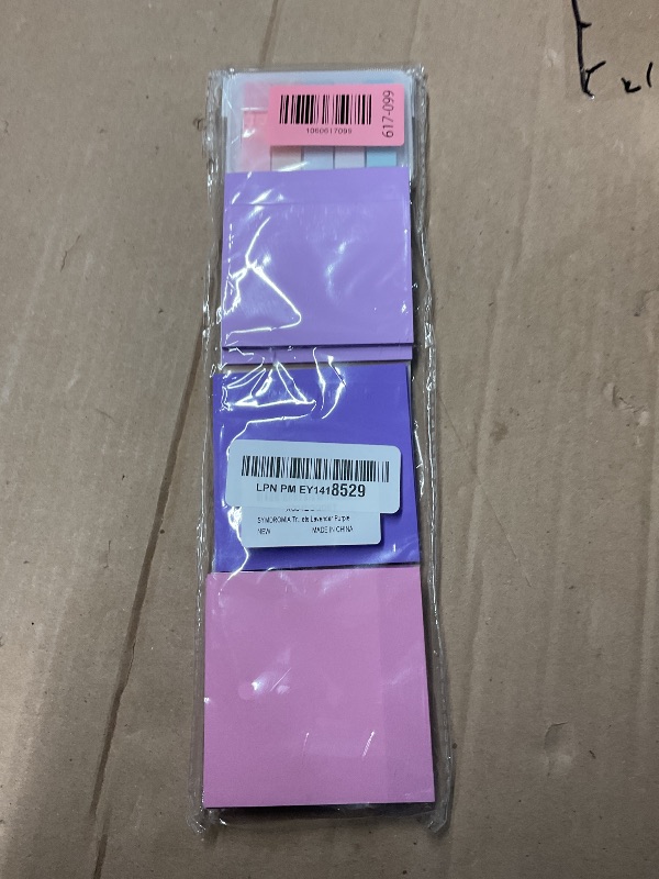 Photo 1 of ?SYMDROMIA Transparent Sticky Notes, 3"x3" Clear Post Translucent Sticky Notes with See Through Self-Adhesive Sticky Pads for Office School College Supplies, 800 Sheets Lavender Purple