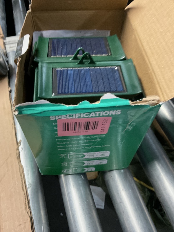 Photo 1 of [2025 Upgrade] Solar Animal Repellent Outdoor for Deer Squirrel Mole Rabbit Cat Skunk Bird Raccoon Dog, Waterproof Ultrasonic Pest Repeller with Motion Detector and LED for Yard Lawns Garden 2 Pack