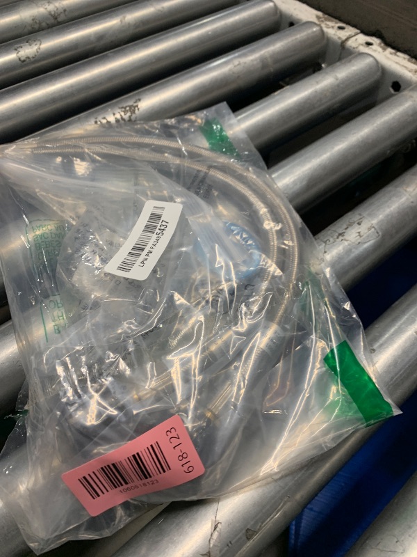 Photo 1 of [1/4” Inverted Male Flare] BlueStars 15 inch RV Propane Pigtail Hose - Connects QCC1 - Stainless Steel Braided Propane Tank Connector for BBQ RV Camper 2-Stage Regulator - 2 Pack, Includes Seal Tape