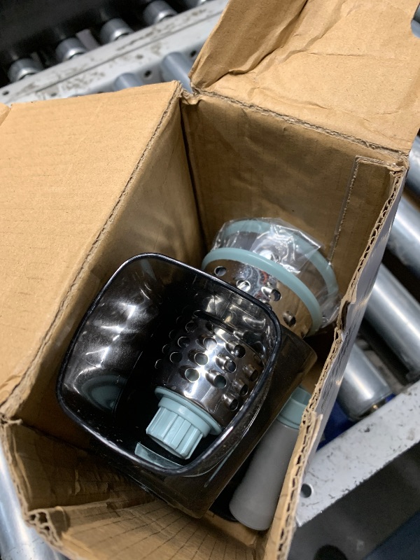Photo 1 of ***(MISSING PARTS/ SEE NOTES FOR DETAILS)***KEOUKE Rotary Cheese Grater Hand Crank Transparent - Shredder Slicer Grinder 3 Stainless Steel Blades, Stable Suction, Labor-Saving Handle, Safe Kitchen Tool for Cheese, Vegetable, Nuts, Chocolate