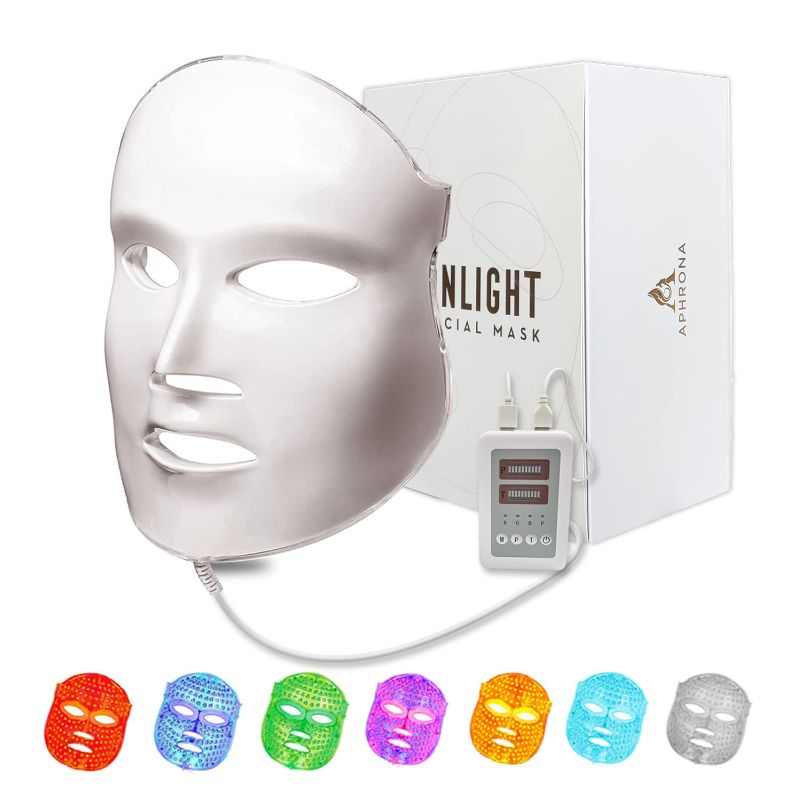 Photo 1 of (see all images) Aphrona FDA cleared LED Facial Skin Care Mask MOONLIGHT PRO 7 Color Treatment Photon Mask (White)