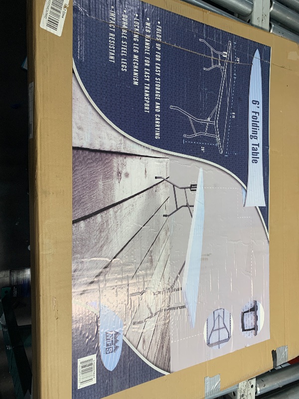 Photo 1 of  6' Blow Molded Folding Table